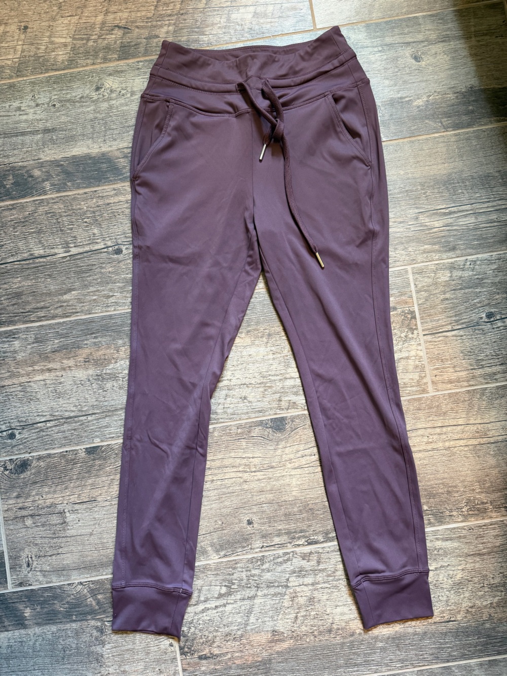 HALARA Deep Plum Joggers with Drawstring Waist - Small